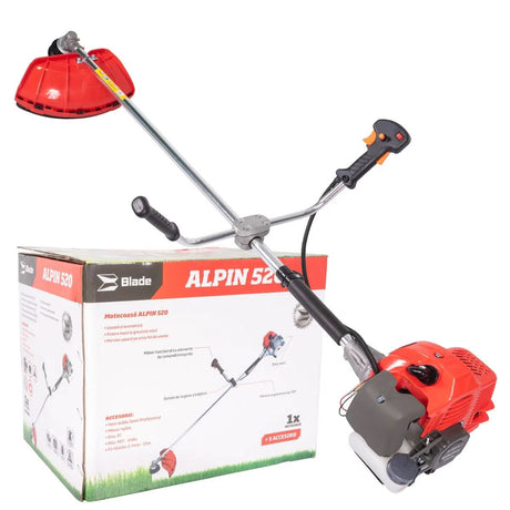 Black Friday - Reduceri Motocoasa Blade Alpin 520, 5CP, 7 accesorii, ham profesional + 3 sticle ulei 0.1l + foarfeca taiere crengi Promotie