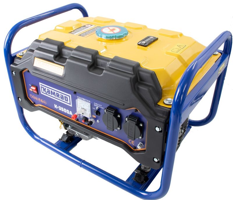 Kamrad - Generator de curent K-3500A 3000W 7.5CP stabilizator tensiune AVR monofazat RESIGILAT