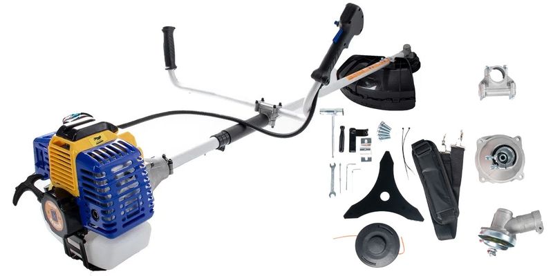 Super motocoasa pe benzina Vrednik(a) K5200, 5 CP, 52cc. Cuprinde 3 accesorii, ham comfort plus