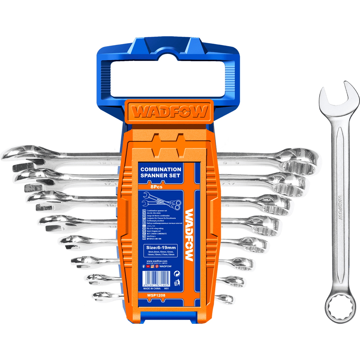 Set 8 chei combinate Wadfow, 6-19mm