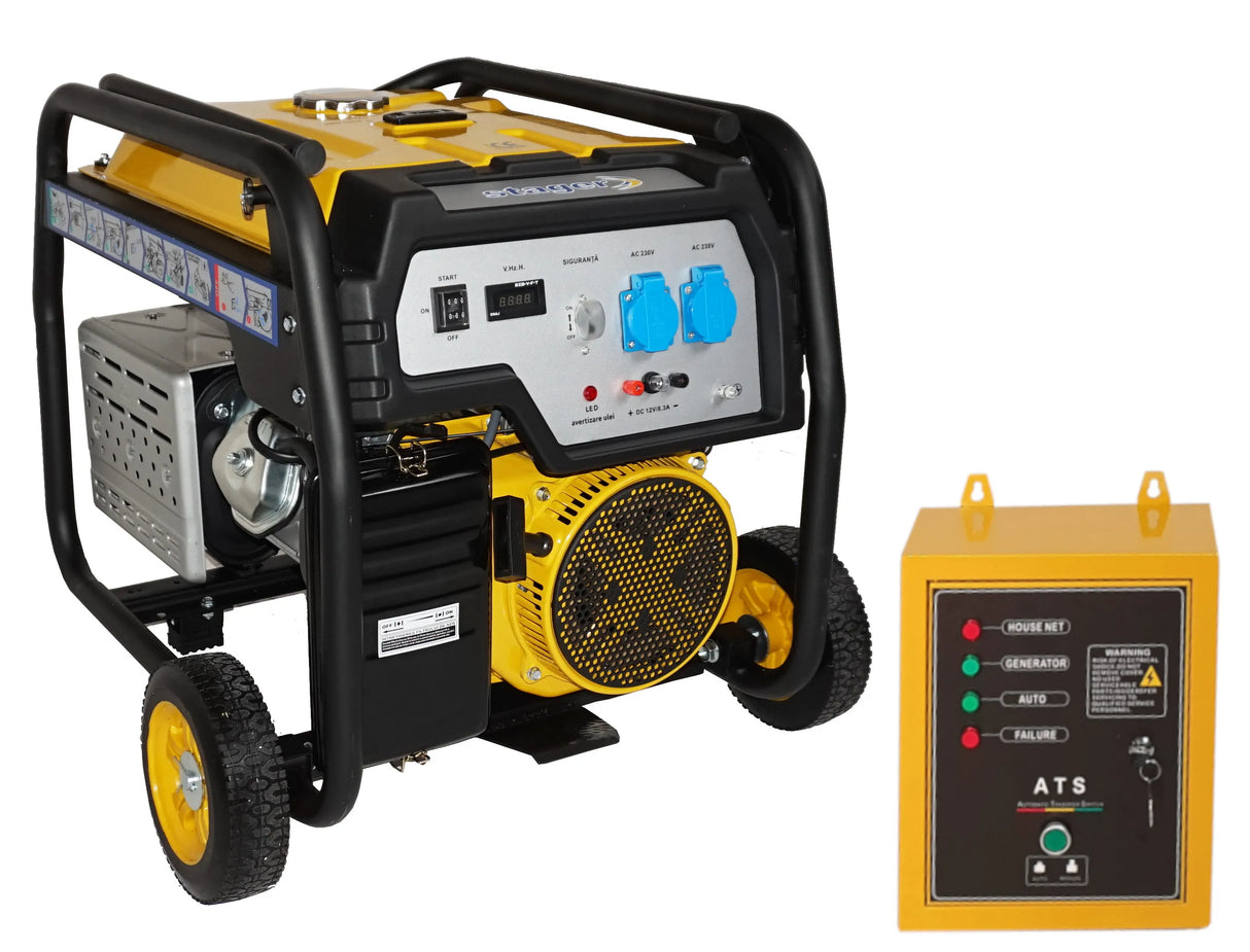 Stager FD 7500E+ATS generator open-frame 6kW monofazat benzina automatizare