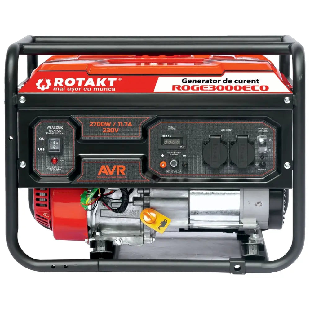 Generator De Curent Rotakt ROGE3000ECO 2.8KW, AVR, Benzina 7CP, Iesire 230V / 12V