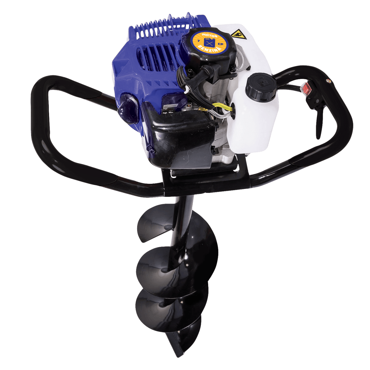 Motoburghiu foreza de pamant Kamrad KMR-520, 7CP, 3 burghie incluse (100, 150 si 200mm)