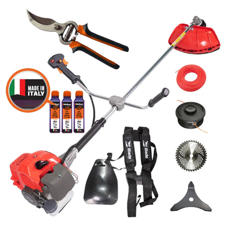 Black Friday - Reduceri Motocoasa Blade Alpin 520, 5CP, 7 accesorii, ham profesional + 3 sticle ulei 0.1l + Foarfeca taiere vie Promotie