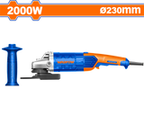 Polizor unghiular Wadfow, 2000W, 240V, 6500Rpm, diametru disc 230mm, include maner auxiliar, nu include disc