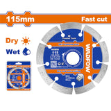 Disc debitare beton Wadfow, dimensiune 115x22.2mm