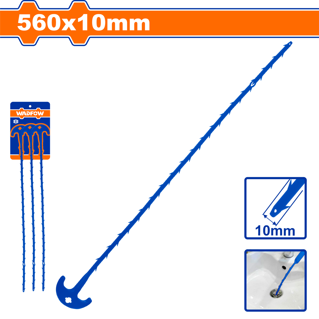 Set 3 sonde pentru desfundat Wadfow PLASTIC