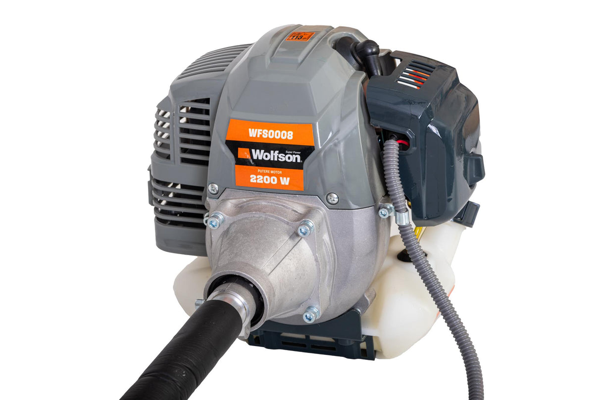 Motocoasa profesionala WOLFSON® TRX-800: 2200W, 52CC.  Contine:  12 accesorii, ham profesional