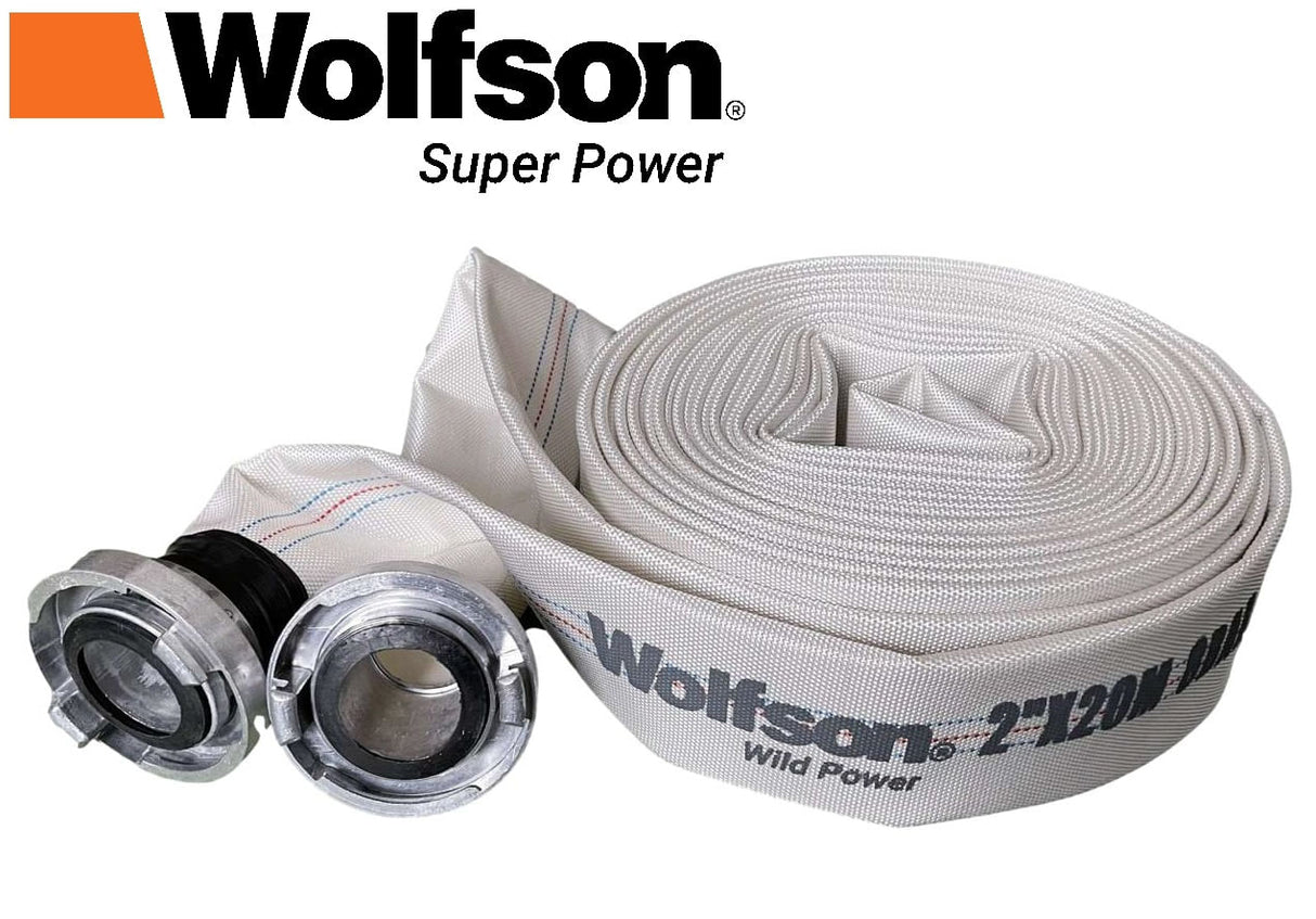 WOLFSON - FURTUN POMPIERI PVC 2" 20M ø¸ 50MM CU MUFE CUPLARE