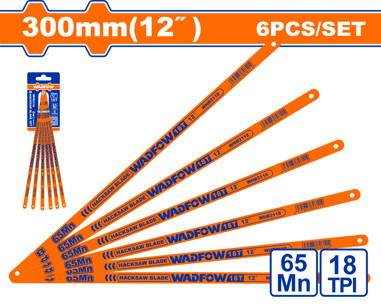 Set lame fierastrau Wadfow 300MM/12" 18 Industrial