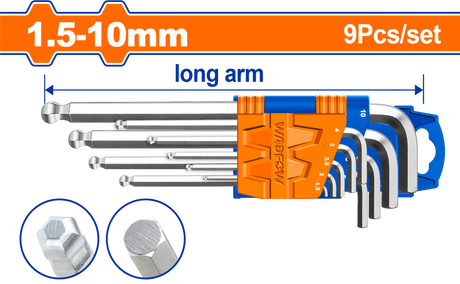 Black Friday - Reduceri Set chei imbus hexagonale cap bila Wadfow 1.5-10MM1.5-10 V Promotie