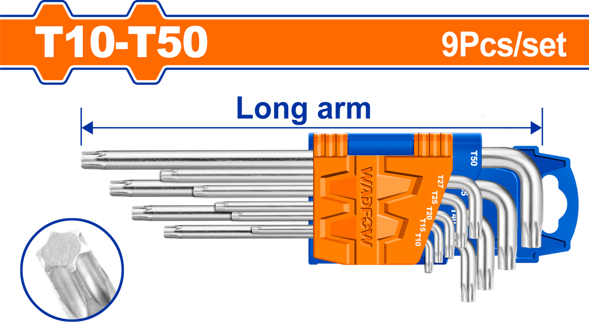 Set 9 chei imbus tors Wadfow T10-T50 V