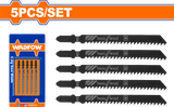 Set 5 lame fierastrau pendular pentru lemn Wadfow, 8TPI, otel HCS, 74mm