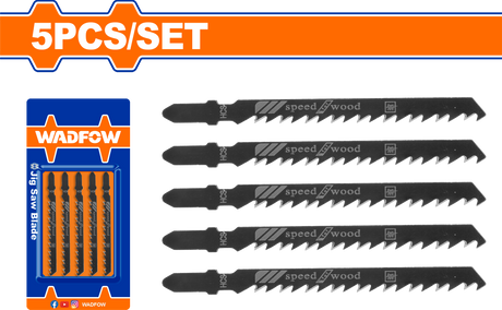 Black Friday - Reduceri Set 5 lame fierastrau pendular pentru lemn Wadfow, 6TPI, 74mm Promotie