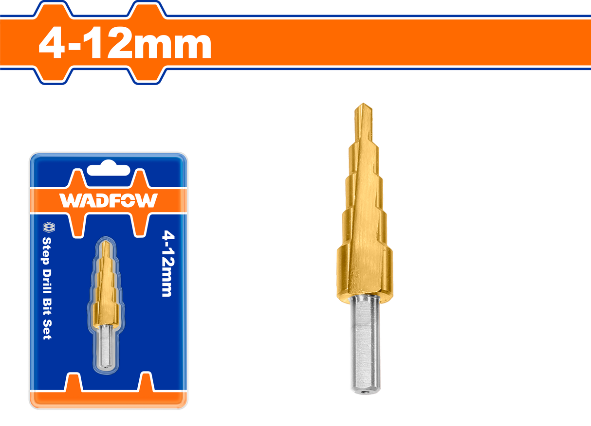 Burghiu conic in trepte Wadfow 4-12MM PAS 2MM