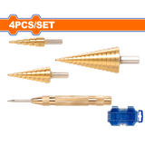 Set 3 burghie conice in trepte si punctator Wadfow, 4-12mm, 4-20mm, 4-32mm, 2mm/pas