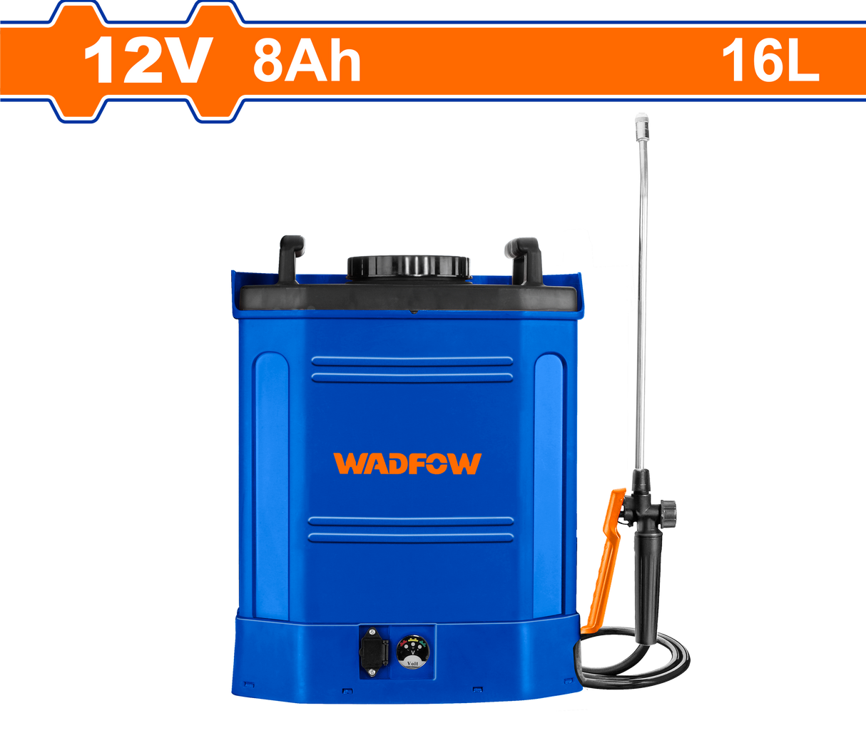 Pompa de stropit cu acumulator Wadfow, 16L, 12V, 8Ah, 3.1l/min, timp de lucru 240min