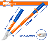 Foarfeca crengi Wadfow, dimensiune 580- 900mm, diametru taiere 20mm, otel carbon, manere telescopice