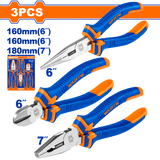 Set de 3 clesti Wadfow, 7 " patent universal, 6 " cleste cu varf ascutit, 6 " cleste taietor