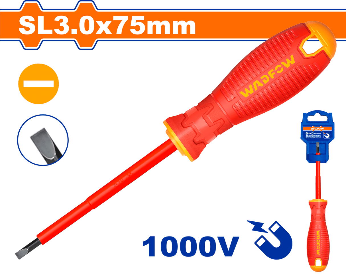 Surubelnita izolata Wadfow SL3.0X75MM 1000V