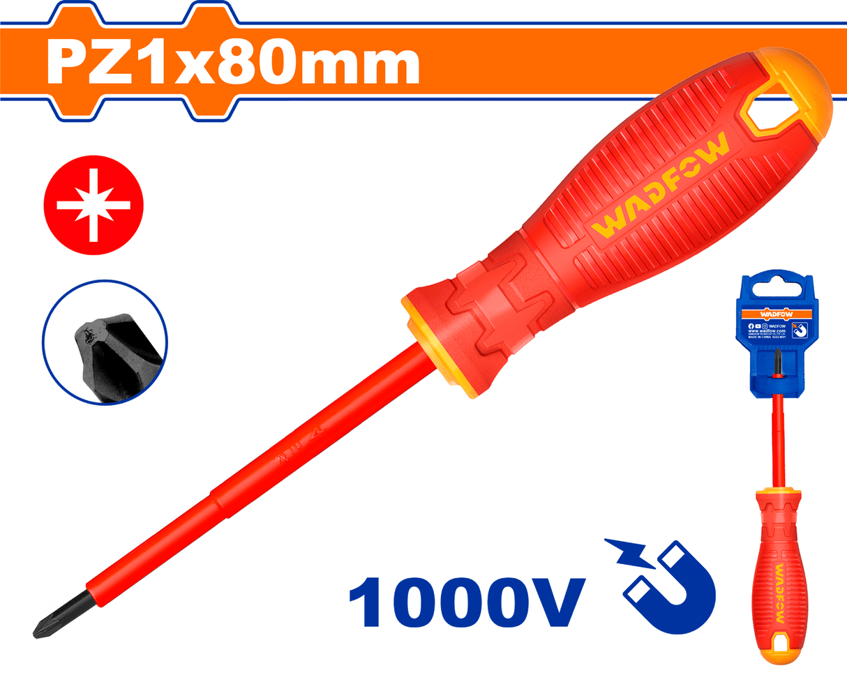 Surubelnita izolata Wadfow PZ1X80MM 1000V