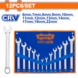 Set 12 chei combinate Wadfow, 6-22mm, otel Cr-v