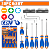 Set surubelnite Wadfow, Cr-V, 30 buc