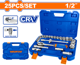 Trusa chei tubulare WADFOW, 1/2 antrenor cu clichet, 25 Piese