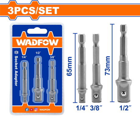 Black Friday - Reduceri Set  Wadfow Set 3 Adaptoare 1/4", 33 ADAPTOARE 1/4", 3/8",1/2 Adaptoare 1/4", 3/8",1/2" Promotie