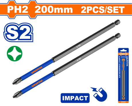 Black Friday - Reduceri Set biti impact ph2 200MM Wadfow PH2 200MM - 2 Buc Promotie