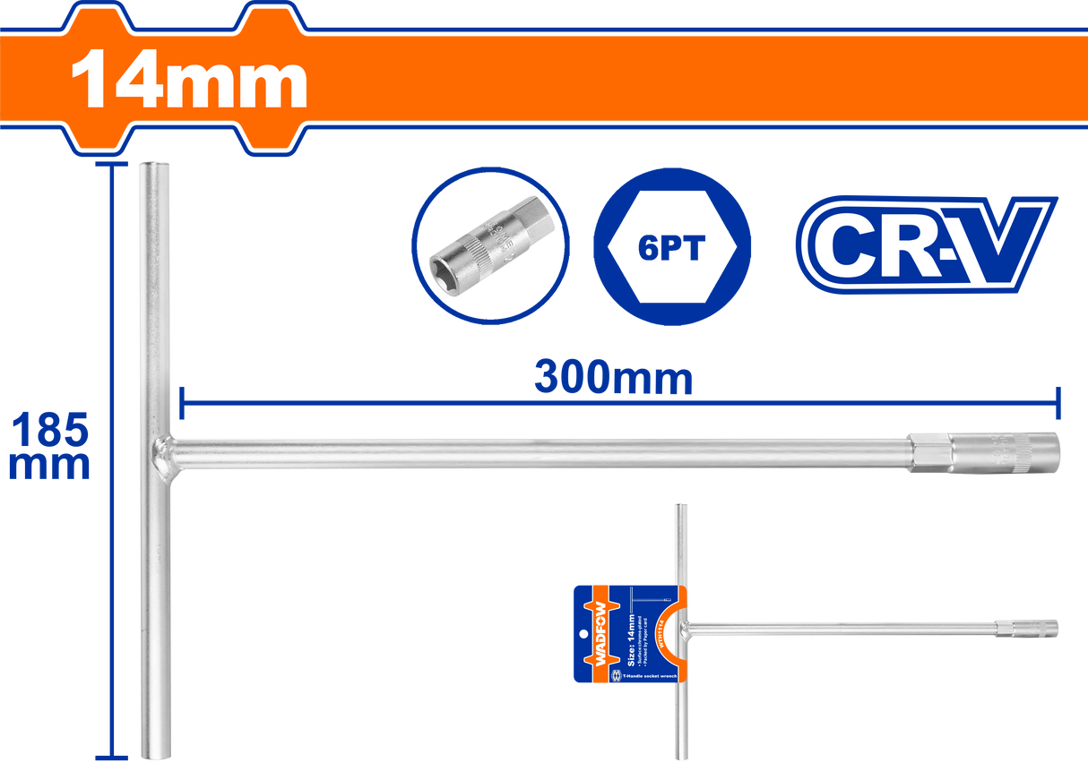 Cheie tubulara in T  Wadfow 14MM, 200X310 MM