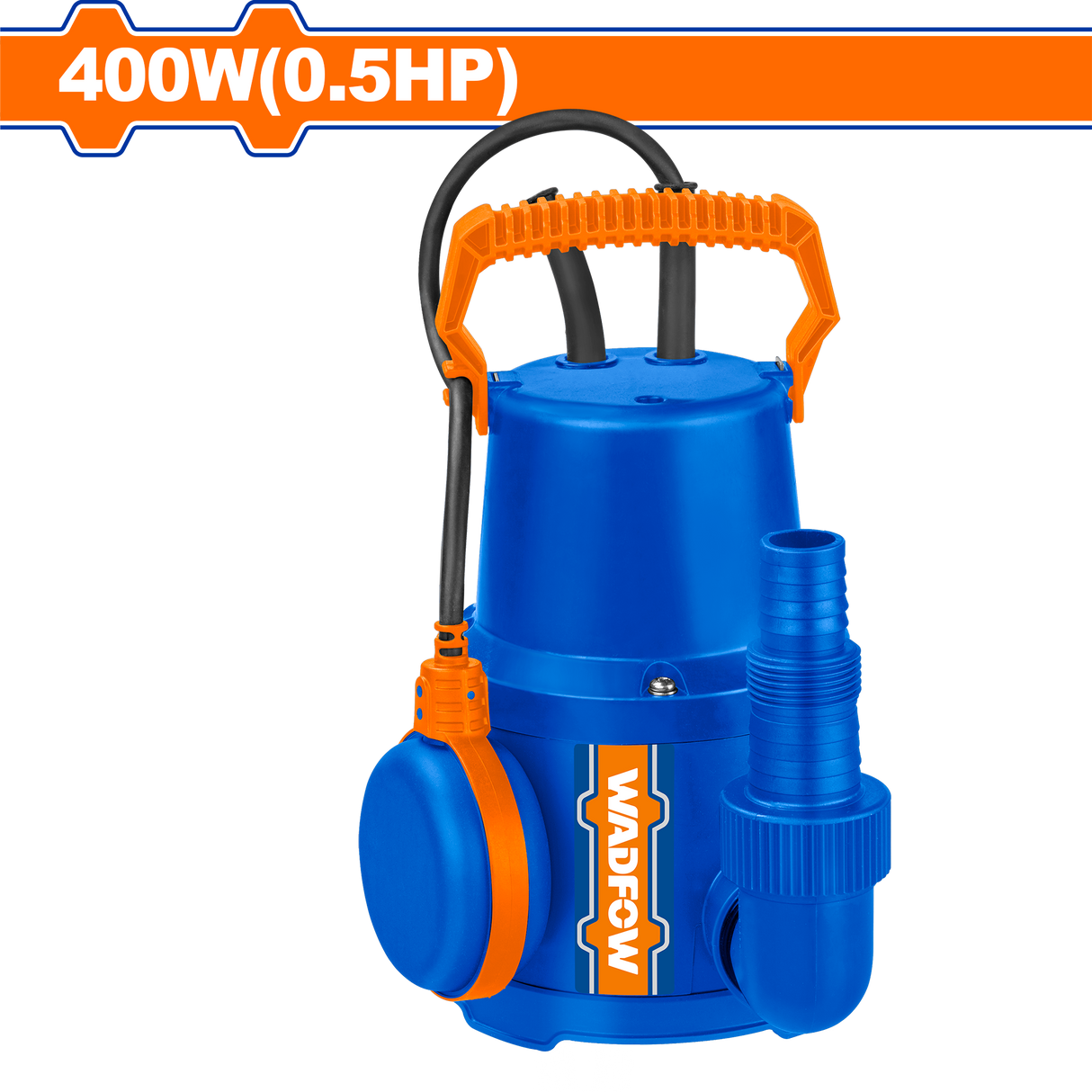 Pompa submersibila pentru apa curata cu plutitor Wadfow, 1”, 400W, 240V, 134l/min, lungime cablu 9m, inaltime refulare 8m adancime 7m