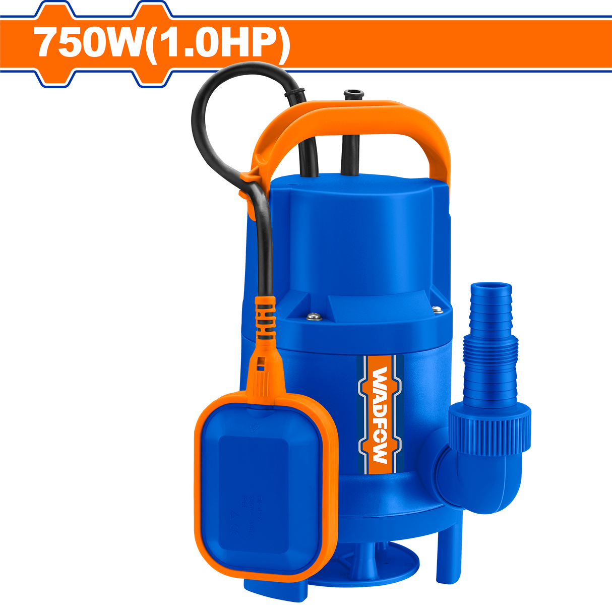 Pompa submersibila pentru apa murdara Wadfow, 1”, 750W, 240V, debit 217 l/min, lungime cablu 9m, inaltime refulare 8m, adancime 7m