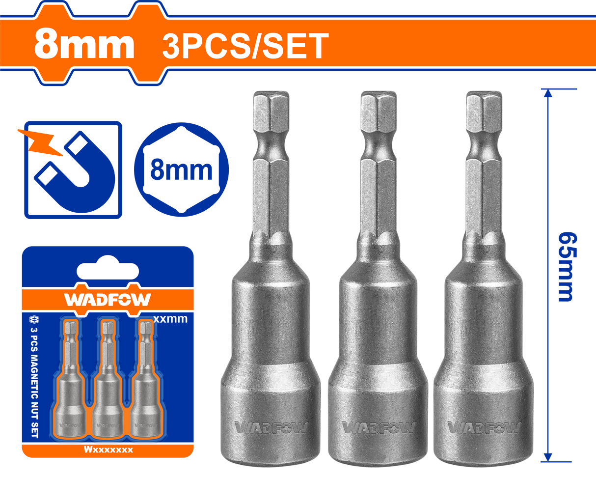 Set Wadfow 3CHEI 8MM -1/4" HEX - 65 MM