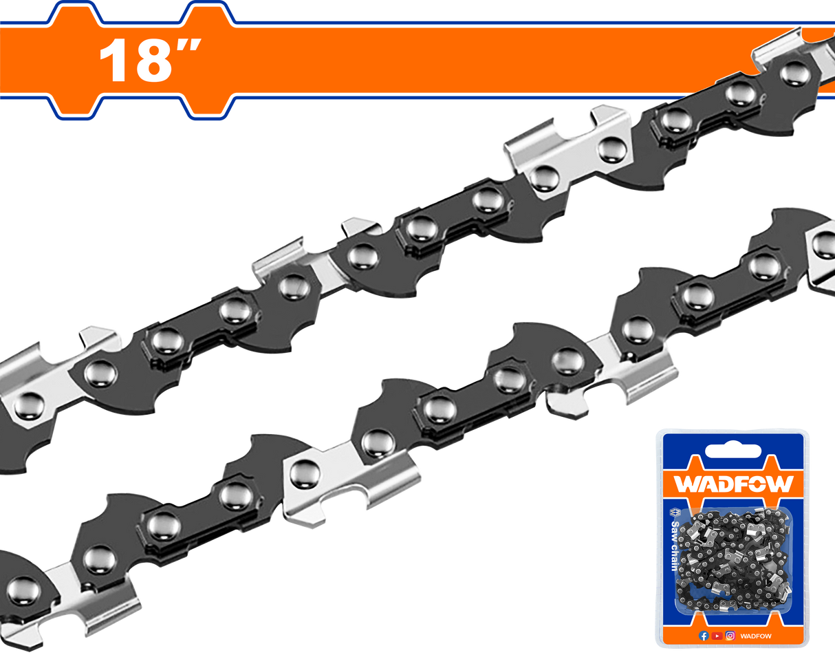 Lant pentru drujba benzina Wadfow, lungime18”/43cm, pas 0.325”/8.2mm, grosime 1.47mm, 72 zale