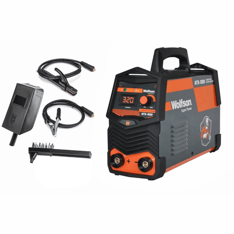 PromoAparat de sudura cu electrod Wolfson ATX-320 - MMA Inverter, 140Ah - Accesorii incluse